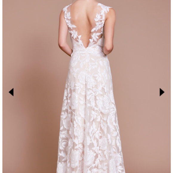 Tadashi Shoji Bridal Cecilia Lace Bridal Gown Dress Sz.12 - Picture 2 of 16